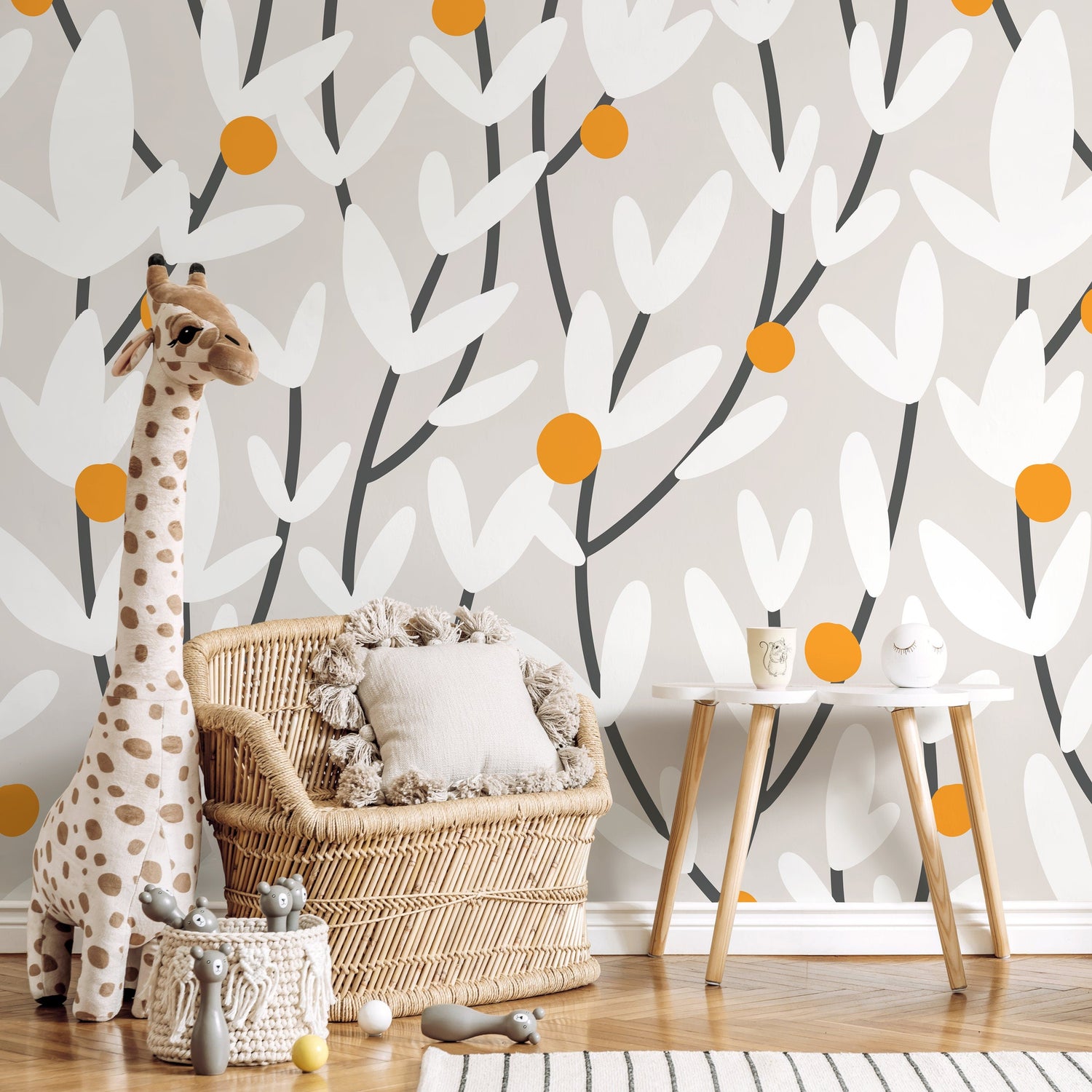 Wallpaper Peel and Stick Wallpaper Removable Wallpaper Home Decor Wall Art Wall Decor Room Decor / Cute Floral Wallpaper - X178