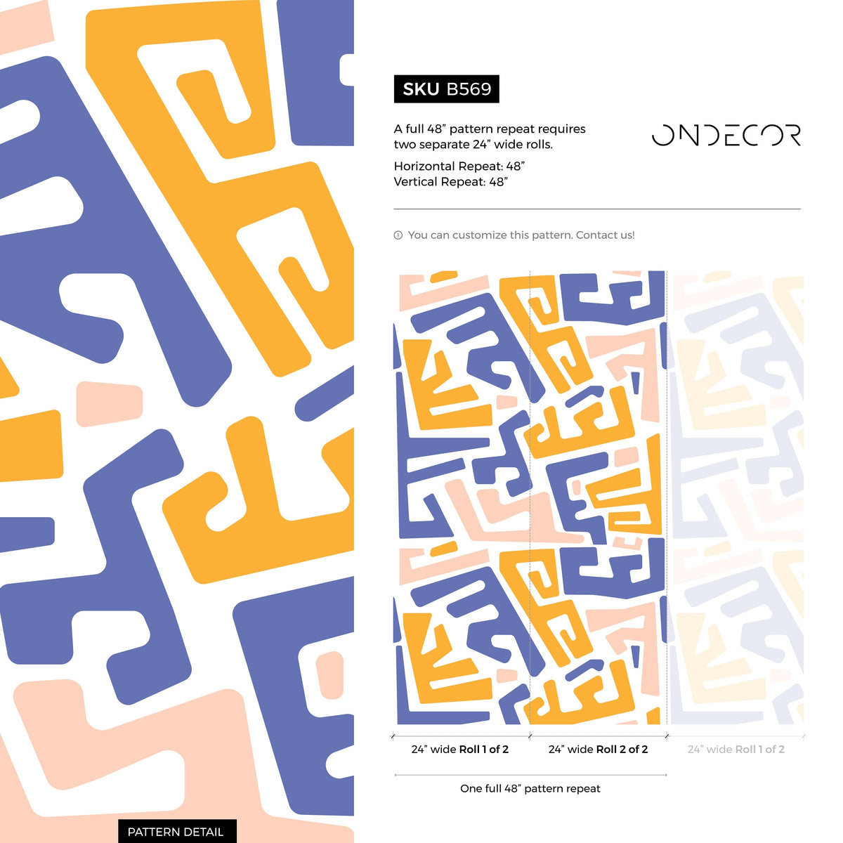 Wall Decor Wallpaper Peel and Stick Wallpaper Removable Wallpaper Home Decor Wall Art Room Decor / Abstract Contemporary Wallpaper -AS2-B569