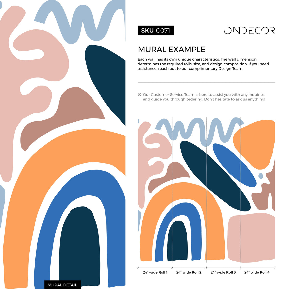 Removable Wallpaper Peel and Stick Wallpaper Wall Paper Wall Mural - Abstract Pop Wallpaper - C071