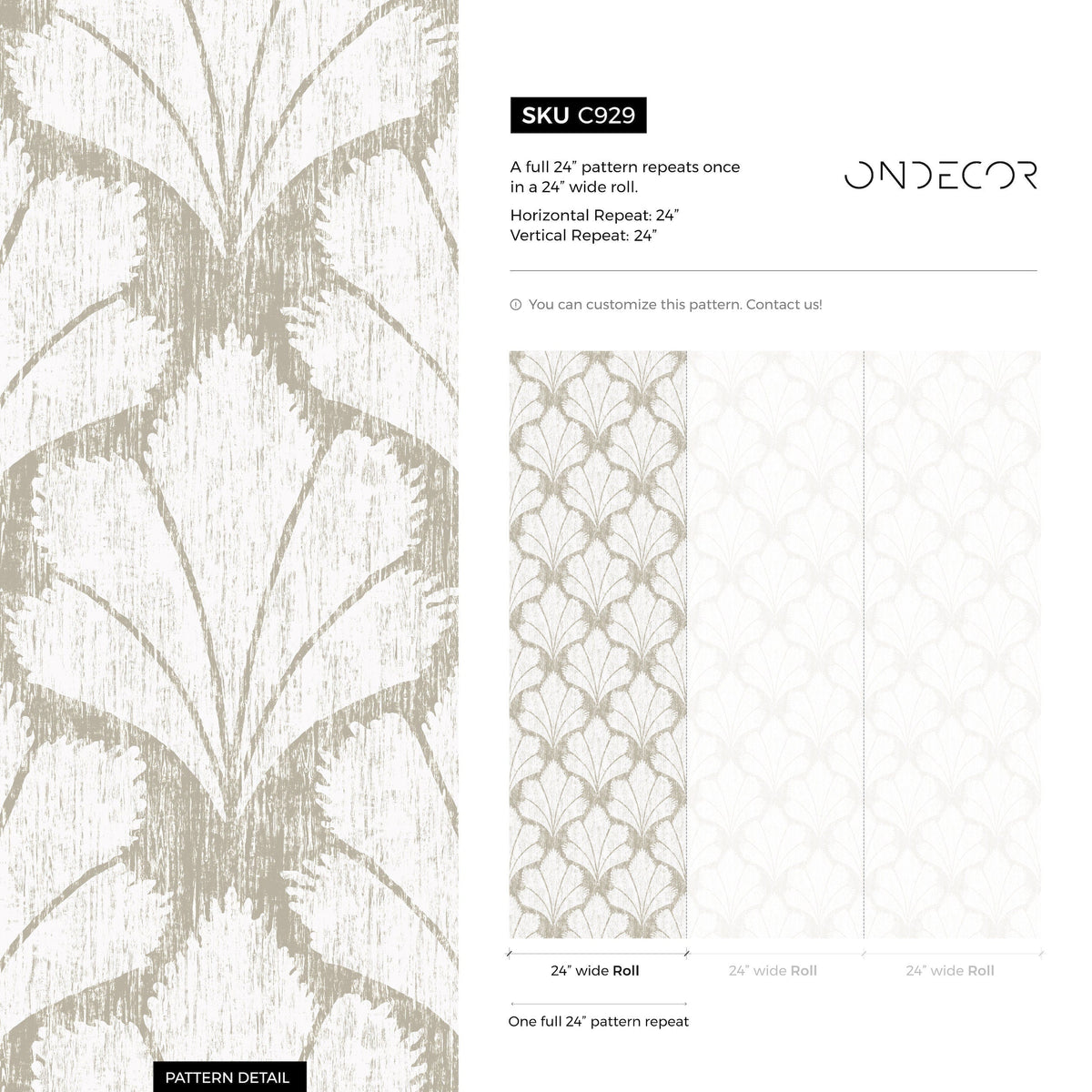 Beige Boho Floral Wallpaper / Peel and Stick Wallpaper Removable Wallpaper Home Decor Wall Art Wall Decor Room Decor - C929