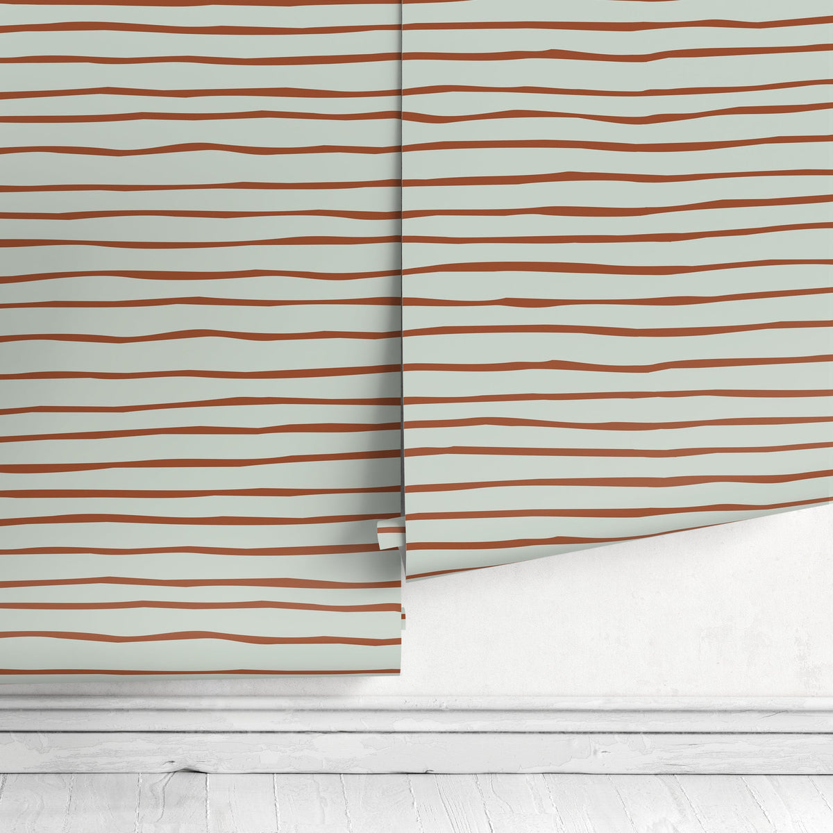 Boho Striped Wallpaper Modern Waves Wallpaper Peel and Stick and Traditional Wallpaper - D775