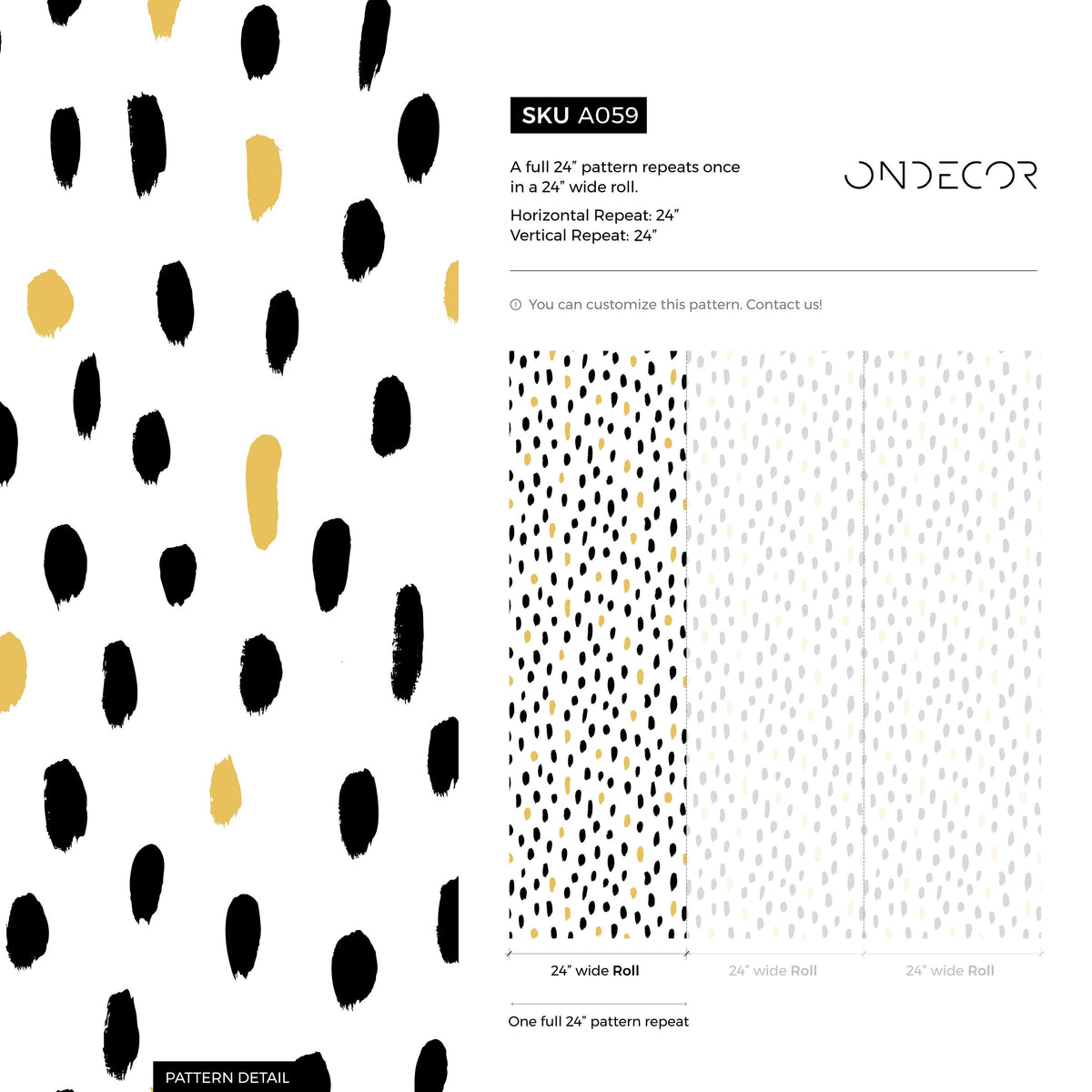 Wallpaper Peel and Stick Wallpaper Removable Wallpaper Home Decor Wall Decor Room Decor / Black and Yellow Minimalist Wallpaper - A059