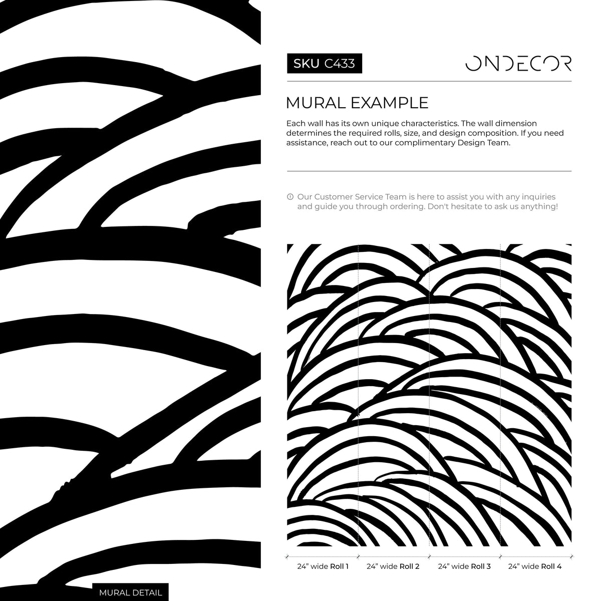 Wallpaper Peel and Stick Wallpaper Removable Wallpaper Home Decor Wall Art Wall Decor Room Decor / Abstract Black and White Wallpaper - C433