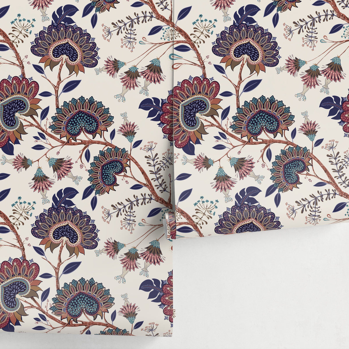 Boho Floral Wallpaper Vintage Garden Wallpaper Peel and Stick and Traditional Wallpaper - A916