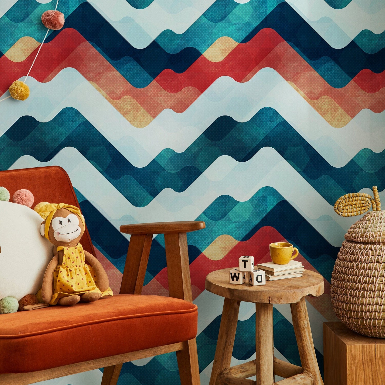 Wallpaper Peel and Stick Wallpaper Removable Wallpaper Home Decor Wall Art Wall Decor Room Decor / Colorful Abstract Wallpaper - A054