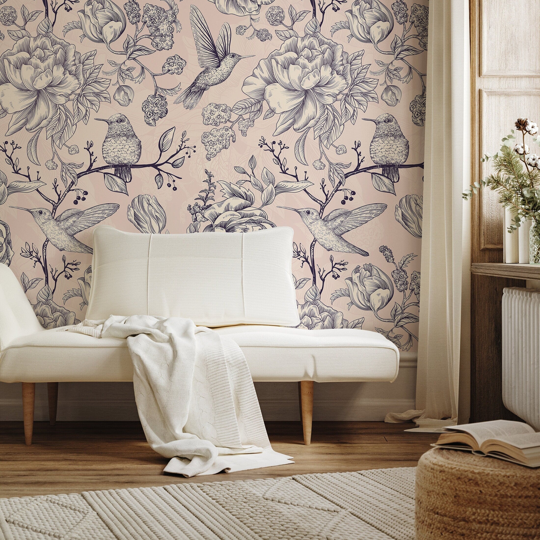 Vintage Floral Wallpaper | Removable Home Decor - A626 – ONDECOR.COM