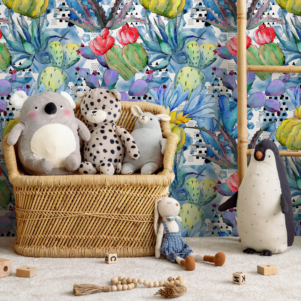 Wall Art Wallpaper Peel and Stick Wallpaper Removable Wallpaper Home Decor Wall Decor Room Decor / Abstract Botanical Watercolour - B010