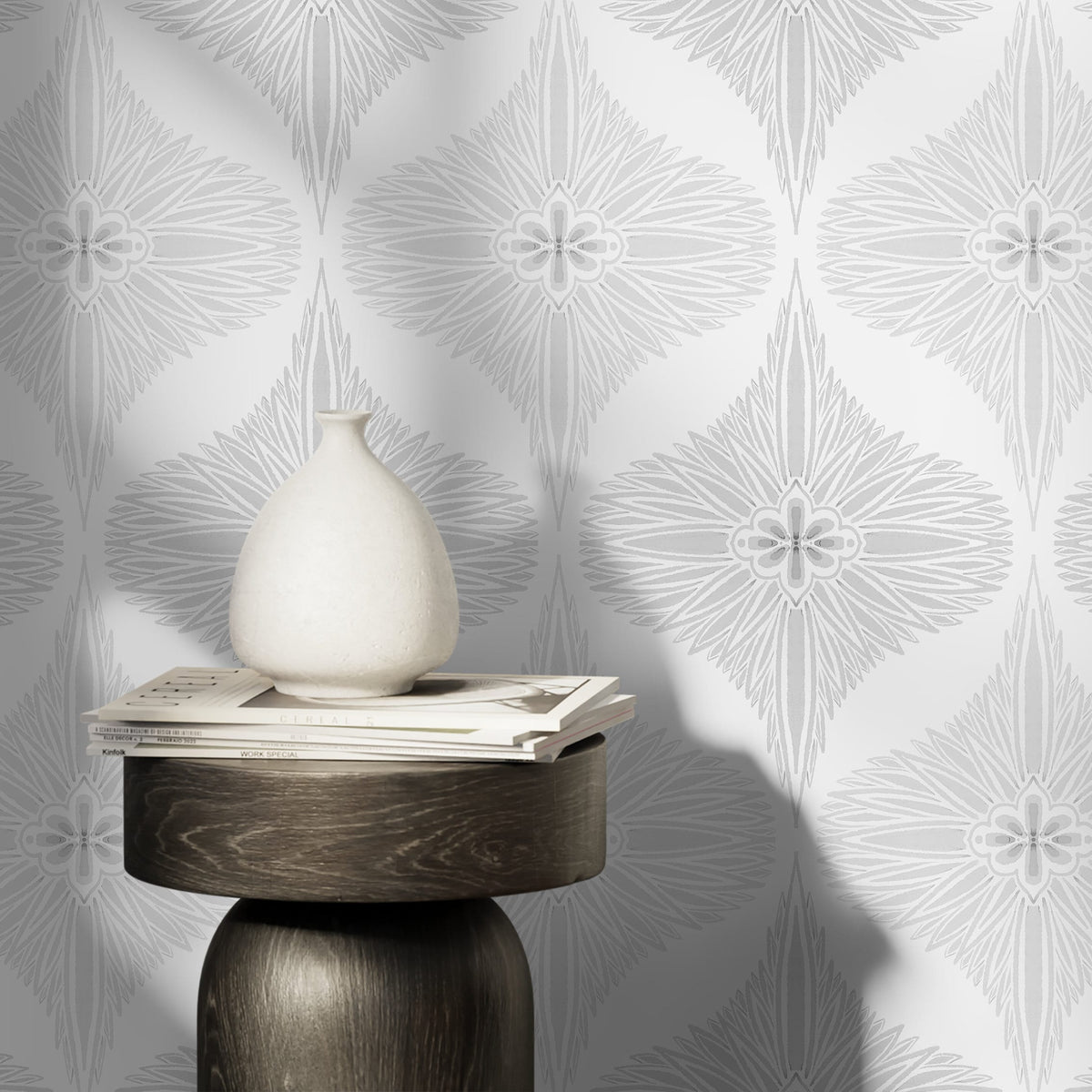 Wallpaper eel and Stick Wallpaper Removable Wallpaper Home Decor Wall Art Wall Decor Room Decor / Gray Abstract Wallpaper - X137