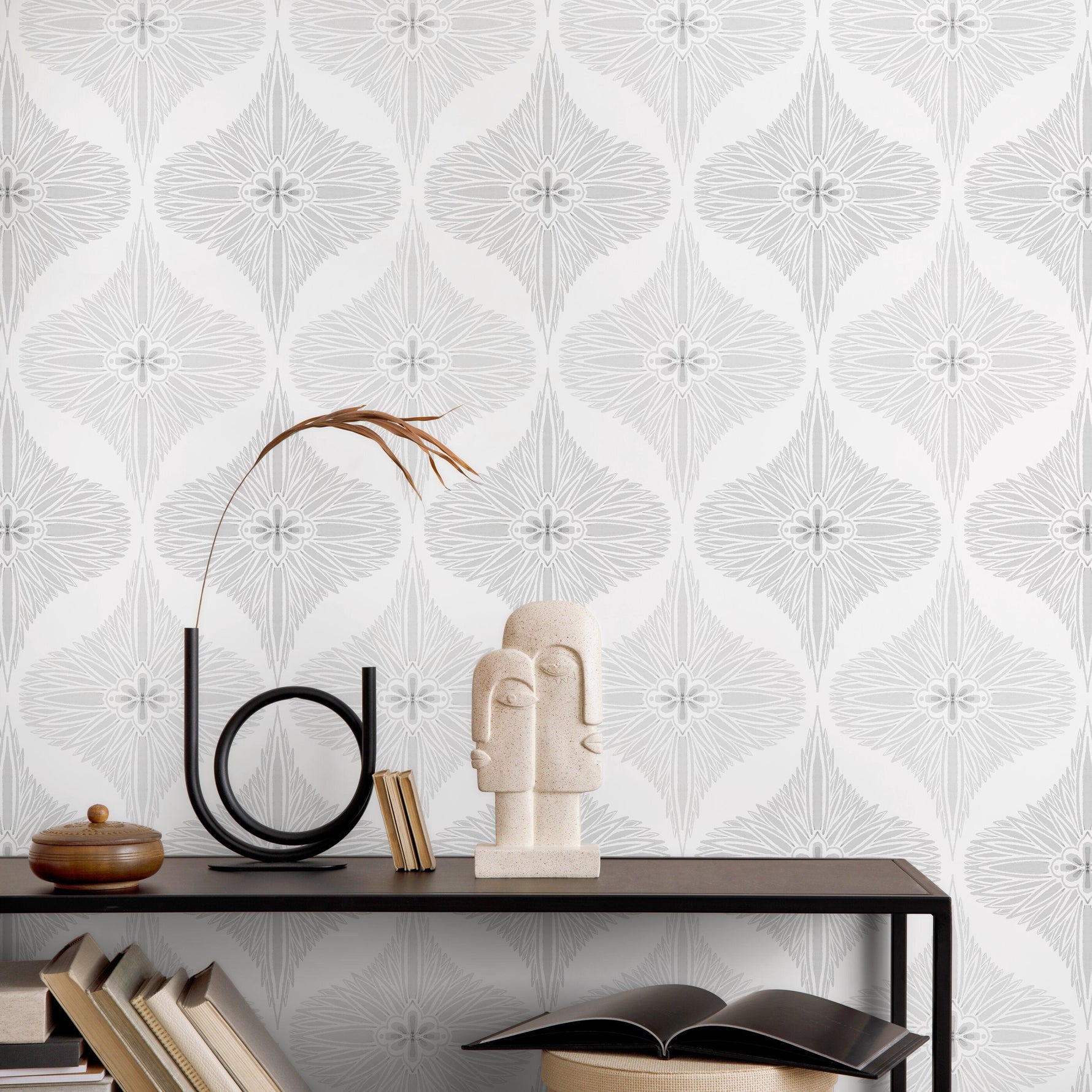 Wallpaper eel and Stick Wallpaper Removable Wallpaper Home Decor Wall Art Wall Decor Room Decor / Gray Abstract Wallpaper - X137