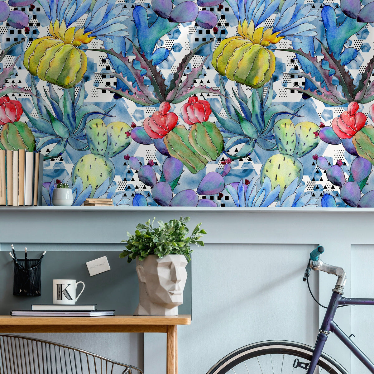 Wall Art Wallpaper Peel and Stick Wallpaper Removable Wallpaper Home Decor Wall Decor Room Decor / Abstract Botanical Watercolour - B010