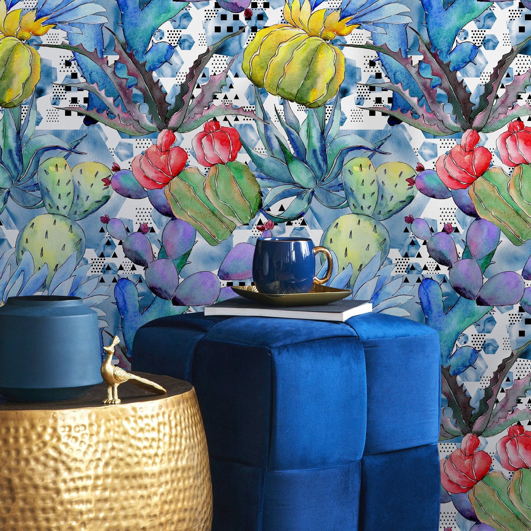 Wall Art Wallpaper Peel and Stick Wallpaper Removable Wallpaper Home Decor Wall Decor Room Decor / Abstract Botanical Watercolour - B010