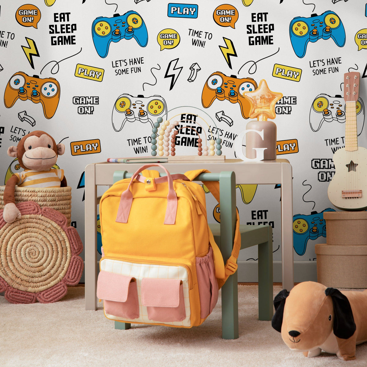 Removable Wallpaper Peel and Stick Wallpaper Wall Paper Wall Mural - Video Gamer- Control Wallpaper - B534