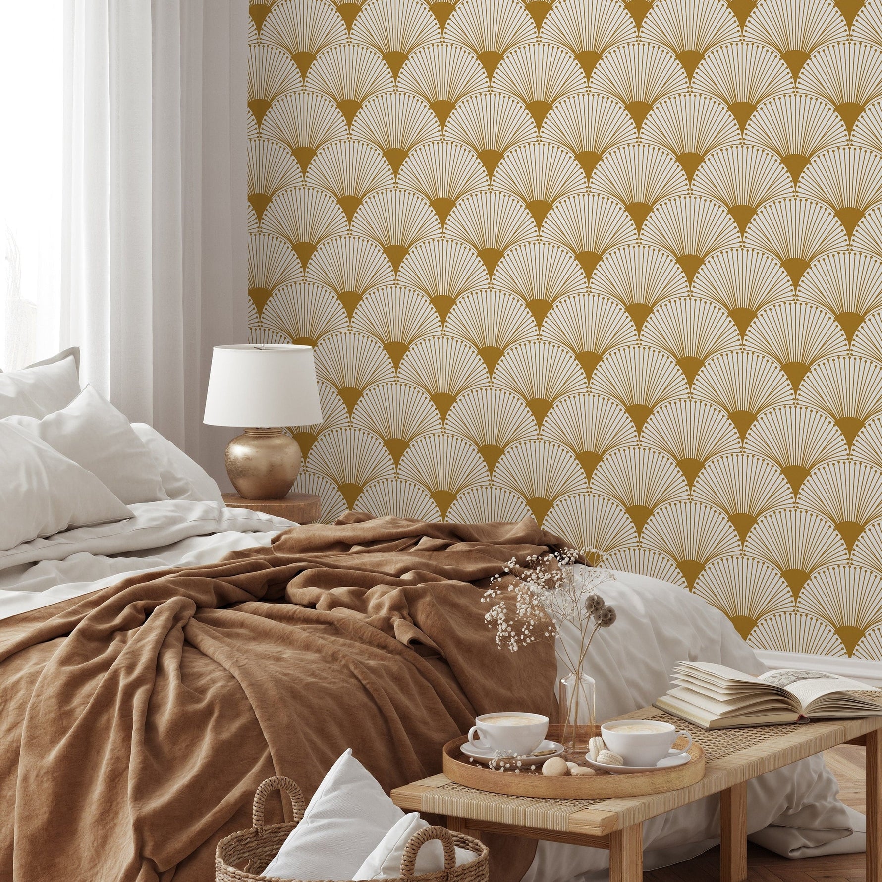 Removable Wallpaper Peel and Stick Wallpaper Wall Paper Wall Mural - Geometric Art Deco Wallpaper - B937