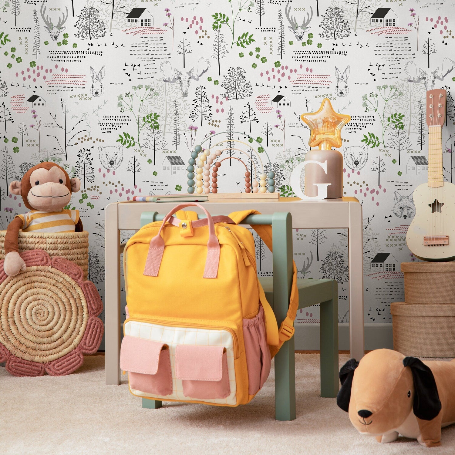 Removable Wallpaper Peel and Stick Wallpaper Wall Paper - Outline Woods Wallpaper - B290