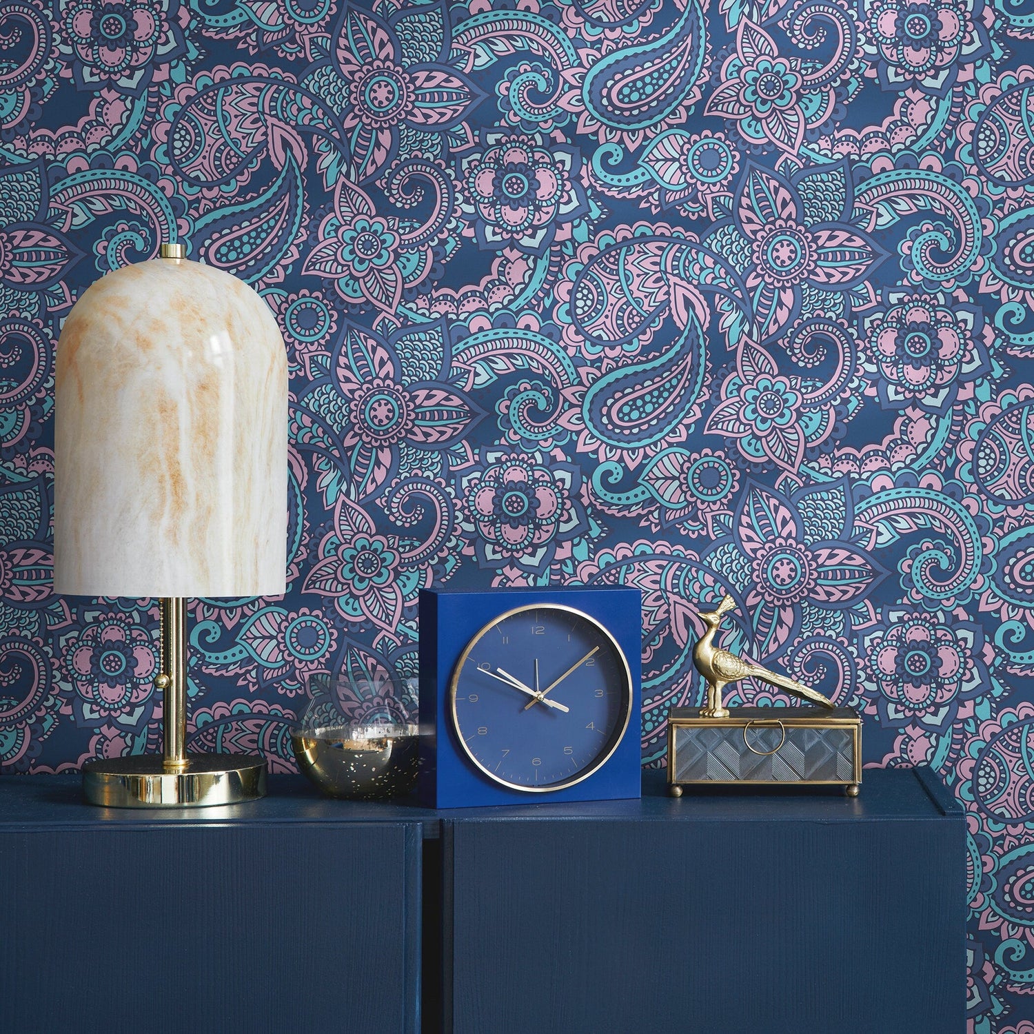 Contemporary Flowers Wallpaper - Removable Wallpaper Peel and Stick Wallpaper Wall Paper - B382