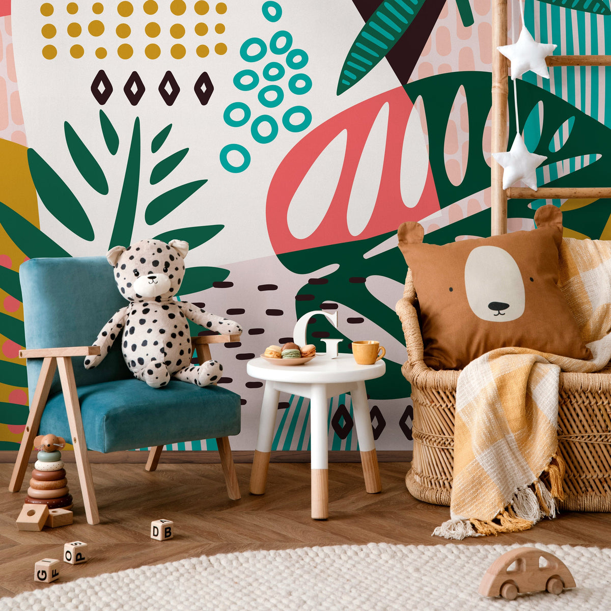 Wallpaper Peel and Stick Wallpaper Removable Wallpaper Home Decor Wall Art Wall Decor Room Decor / Tropical Abstract Wallpaper - B173