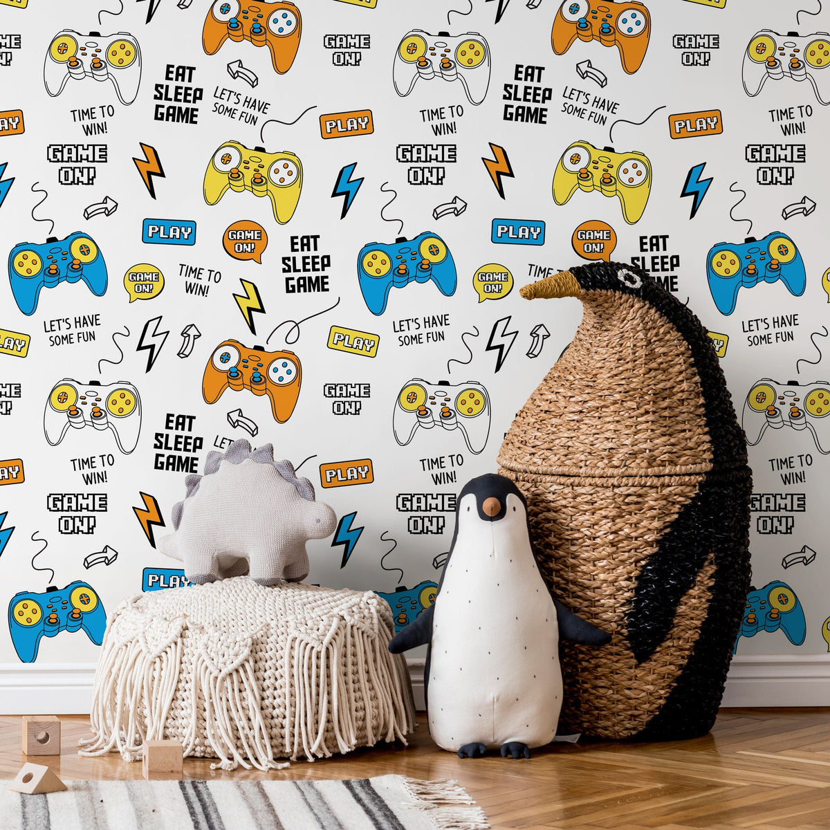 Removable Wallpaper Peel and Stick Wallpaper Wall Paper Wall Mural - Video Gamer- Control Wallpaper - B534
