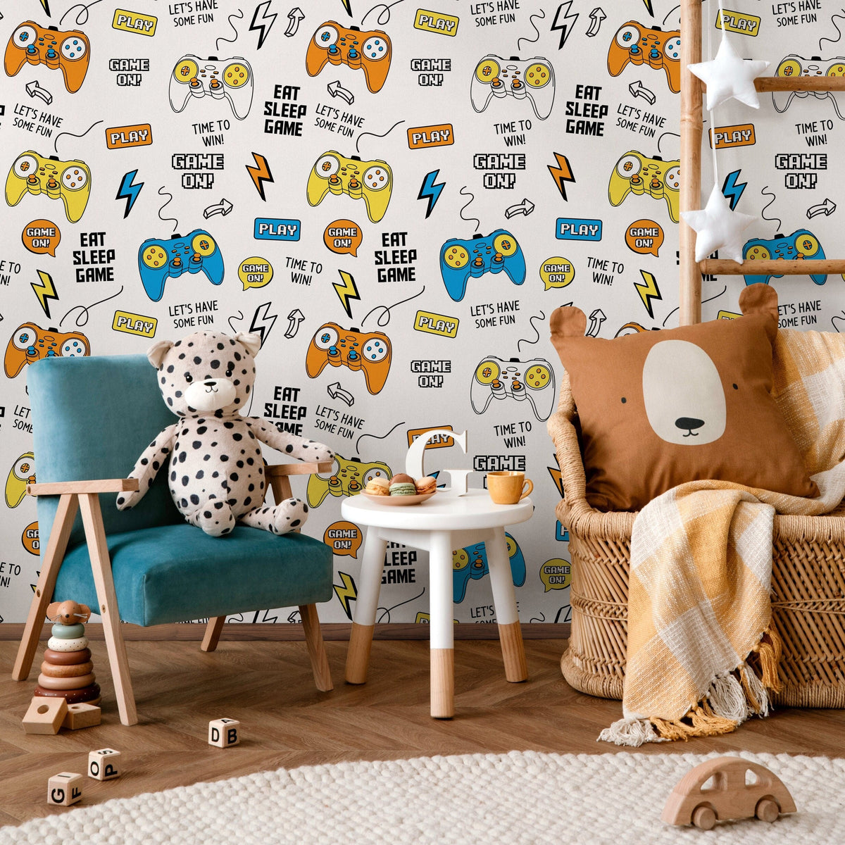 Removable Wallpaper Peel and Stick Wallpaper Wall Paper Wall Mural - Video Gamer- Control Wallpaper - B534