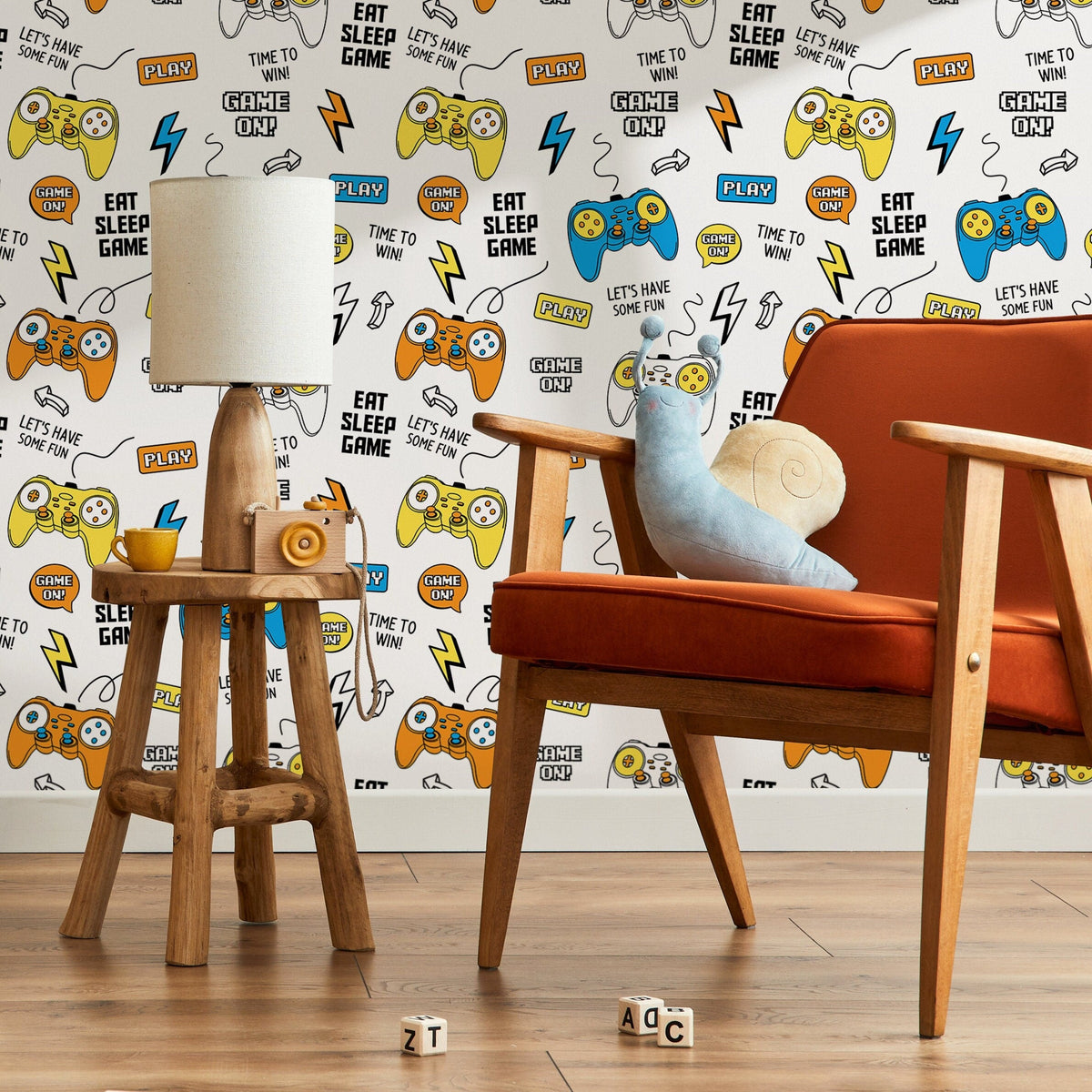 Removable Wallpaper Peel and Stick Wallpaper Wall Paper Wall Mural - Video Gamer- Control Wallpaper - B534