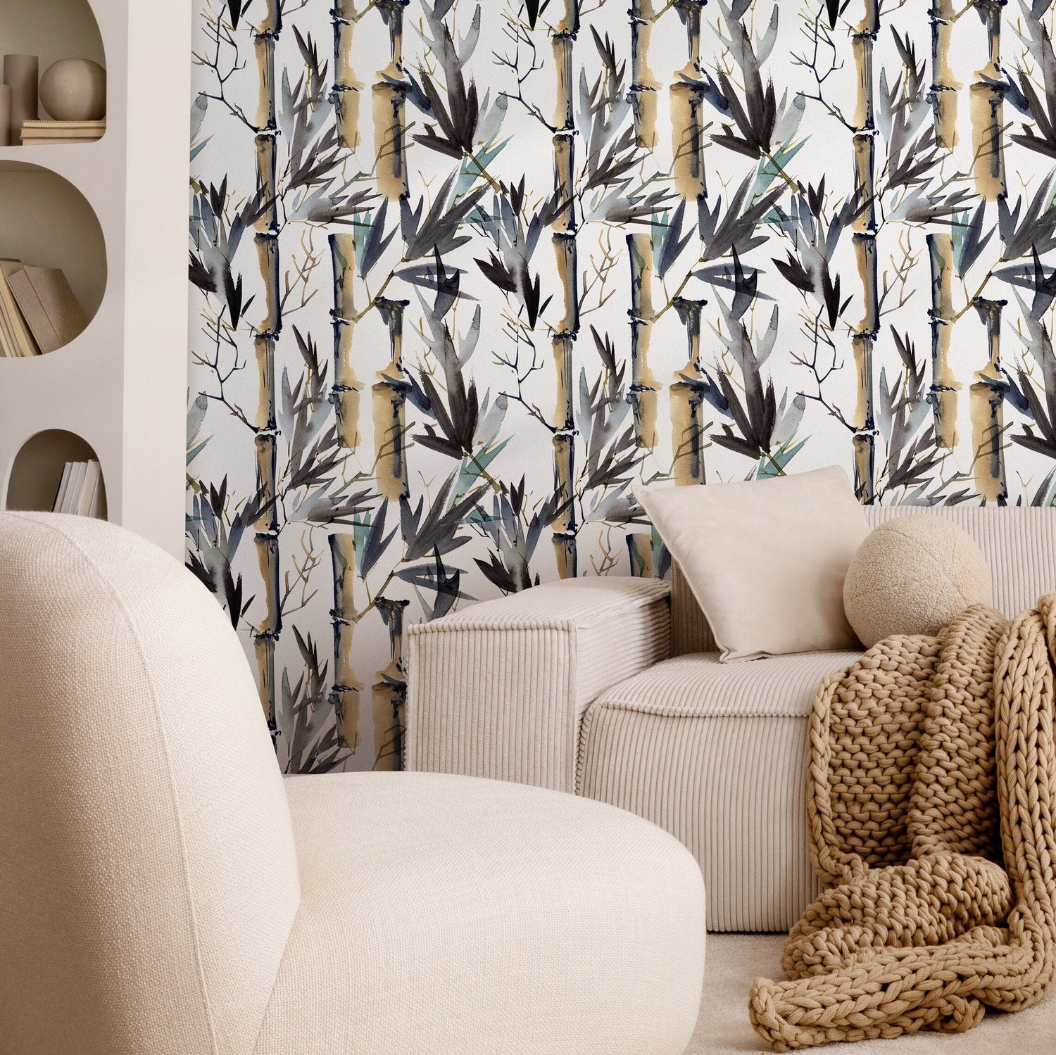 Wallpaper Peel and Stick Wallpaper Removable Wallpaper Home Decor Wall Decor Room Decor / Japanese Wallpaper, Bamboo Forest Wallpaper - B052