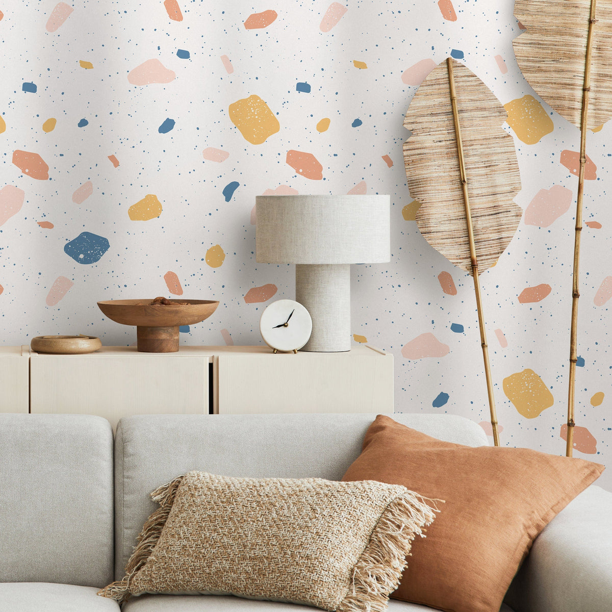 Wallpaper Peel and Stick Wallpaper Removable Wallpaper Home Decor Wall Art Wall Decor Room Decor / Pastel Color Terrazzo Wallpaper - B111