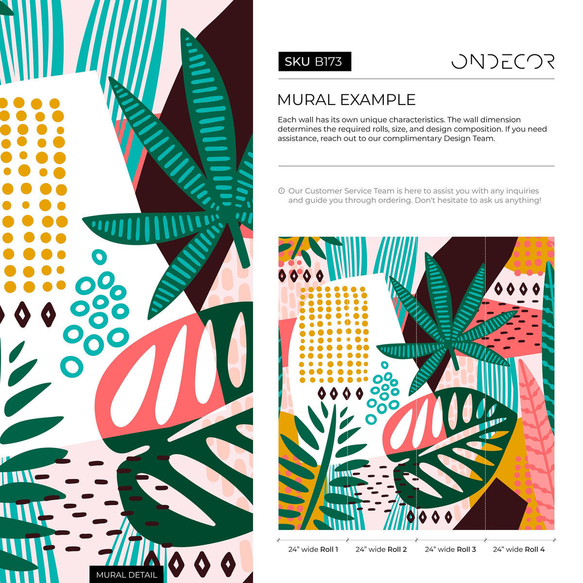 Wallpaper Peel and Stick Wallpaper Removable Wallpaper Home Decor Wall Art Wall Decor Room Decor / Tropical Abstract Wallpaper - B173