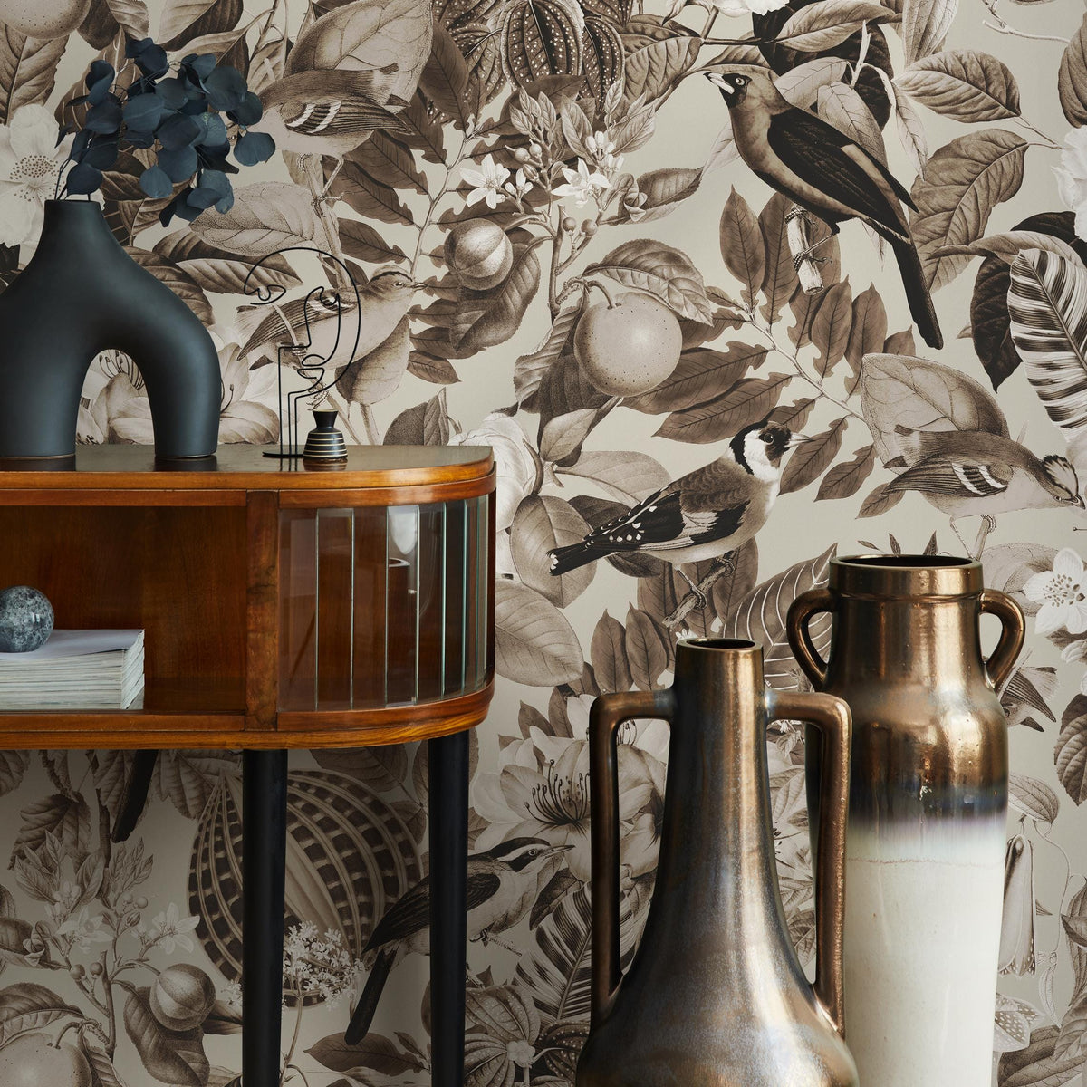 Botanical Removable Wallpaper, Nature Colors Wall Mural - E108 A