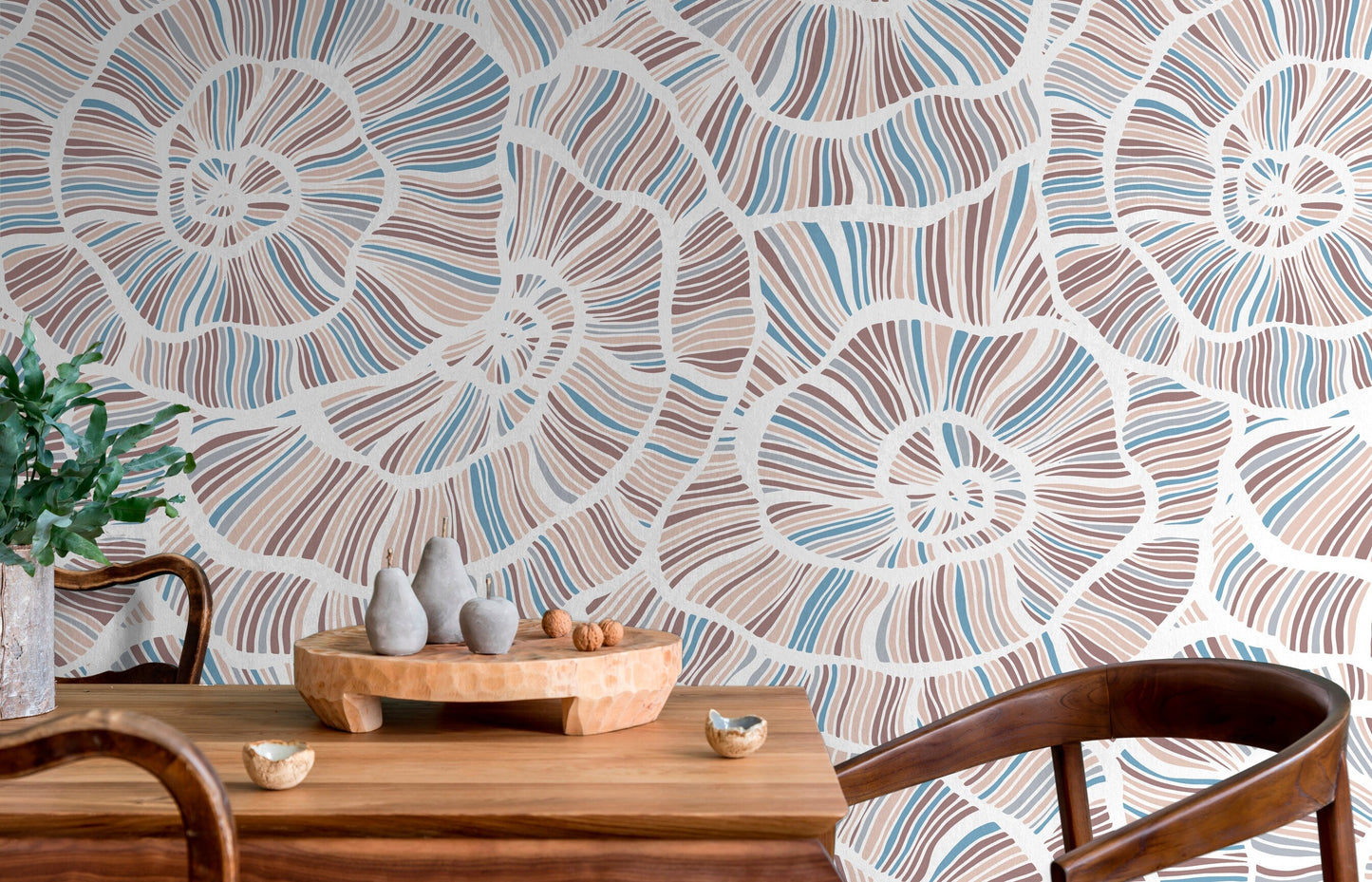 Retro Flowers Removable Wallpaper Wall Paper Wall Mosaico Tiles Wallpaper Wallpaper Print - B784