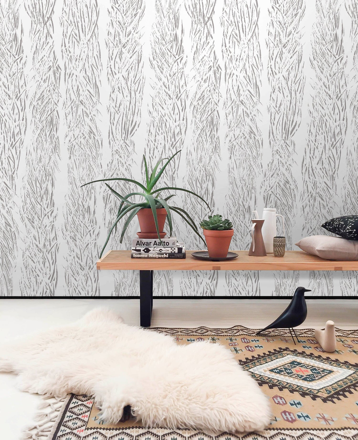 Temporary Wallpaper Nursery Decor Removable Wallpaper Peel and Stick Geometric Wallpaper Wall Mural Cute Wallpaper - X069