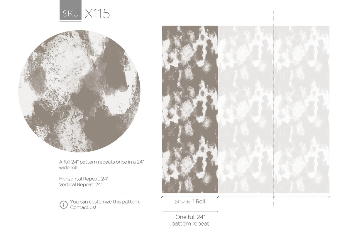 Removable Wallpaper Peel and Stick Wallpaper Wall Paper Wall Wallpaper Watercolor Print / Abstract Watercolor Taupe - X115