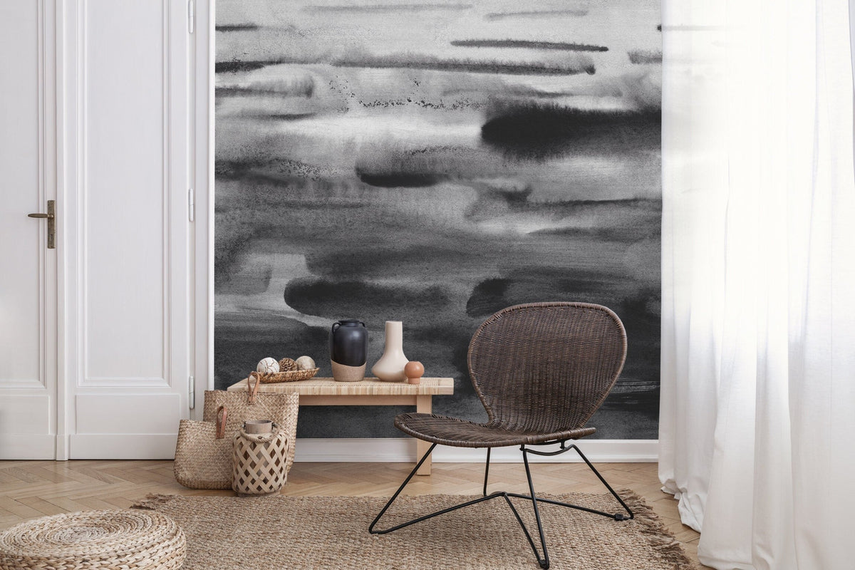 Wallpaper Peel and Stick Wallpaper Removable Wallpaper Home Decor Wall Art Wall Decor Room Decor / Abstract Black and White Wallpaper - X161