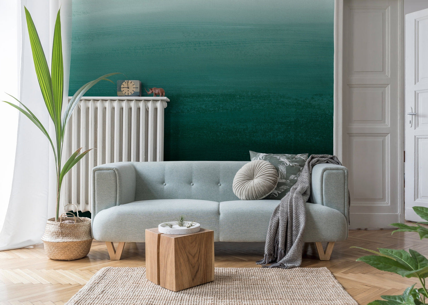 Wallpaper Peel and Stick Wallpaper Removable Wallpaper Home Decor Wall Art Wall Decor Room Decor / Green Modern Ombre Wallpaper - X162