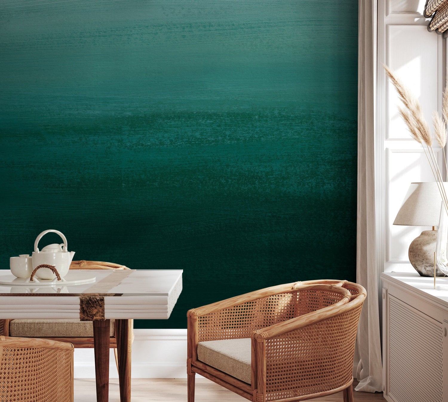 Wallpaper Peel and Stick Wallpaper Removable Wallpaper Home Decor Wall Art Wall Decor Room Decor / Green Modern Ombre Wallpaper - X162