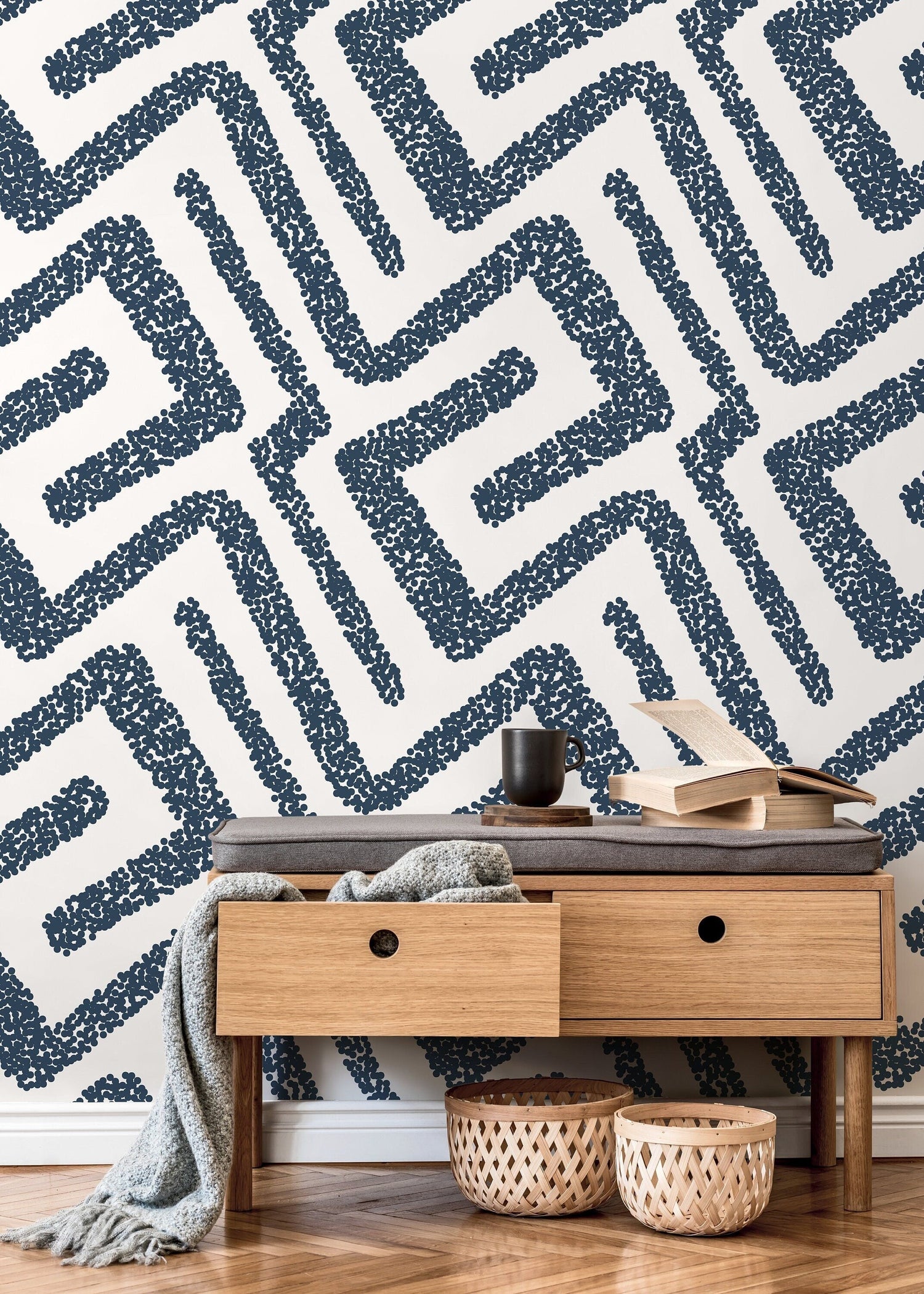 Modern Abstract Wallpaper / Peel and Stick Wallpaper Removable Wallpaper Home Decor Wall Art Wall Decor Room Decor - D046