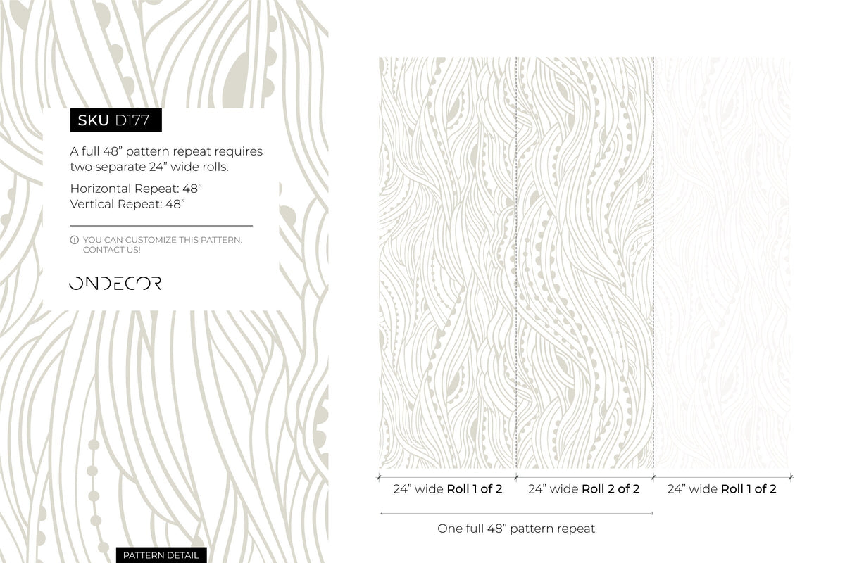 Neutral Abstract Wallpaper / Peel and Stick Wallpaper Removable Wallpaper Home Decor Wall Art Wall Decor Room Decor - D177