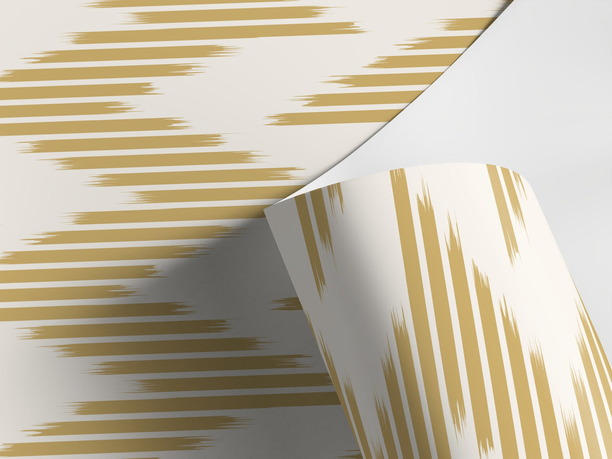 Yellow Chevron Wallpaper / Peel and Stick Wallpaper Removable Wallpaper Home Decor Wall Art Wall Decor Room Decor - D207