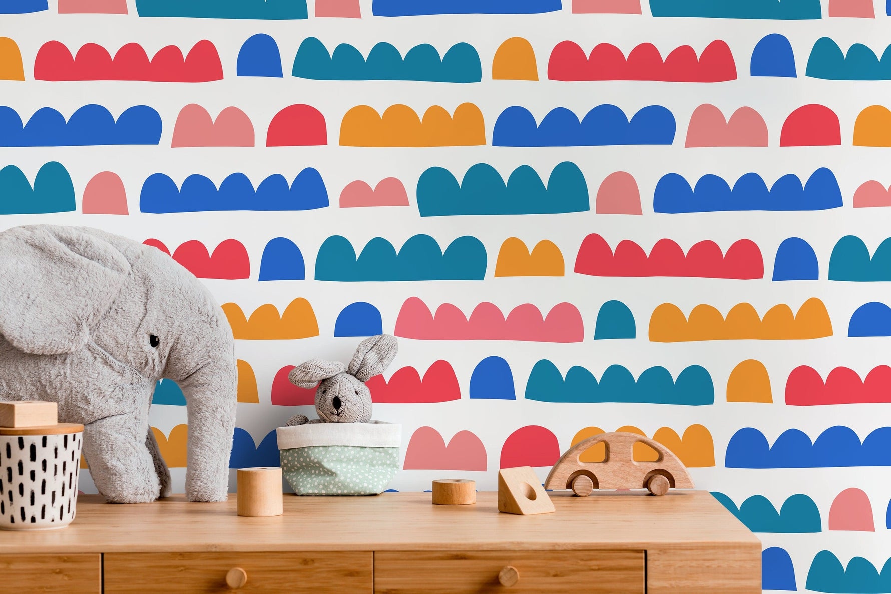 Colorful Abstract Wallpaper / Peel and Stick Wallpaper Removable Wallpaper Home Decor Wall Art Wall Decor Room Decor - D337