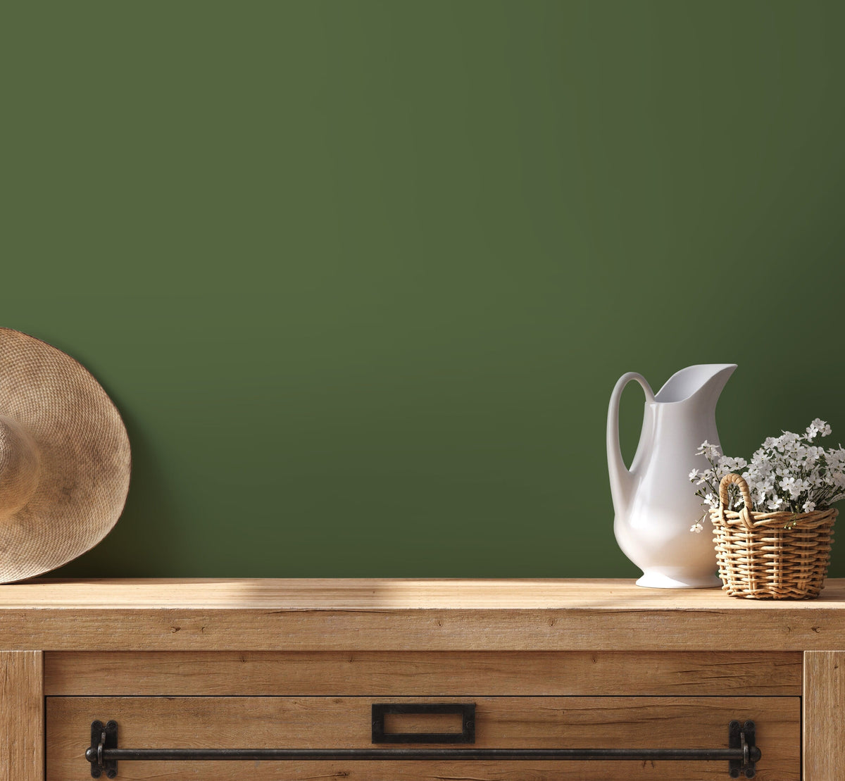 Dark Olive Wallpaper / Solid Color / Peel and Stick Wallpaper Removable Wallpaper Home Decor Wall Art Wall Decor Room Decor - D437