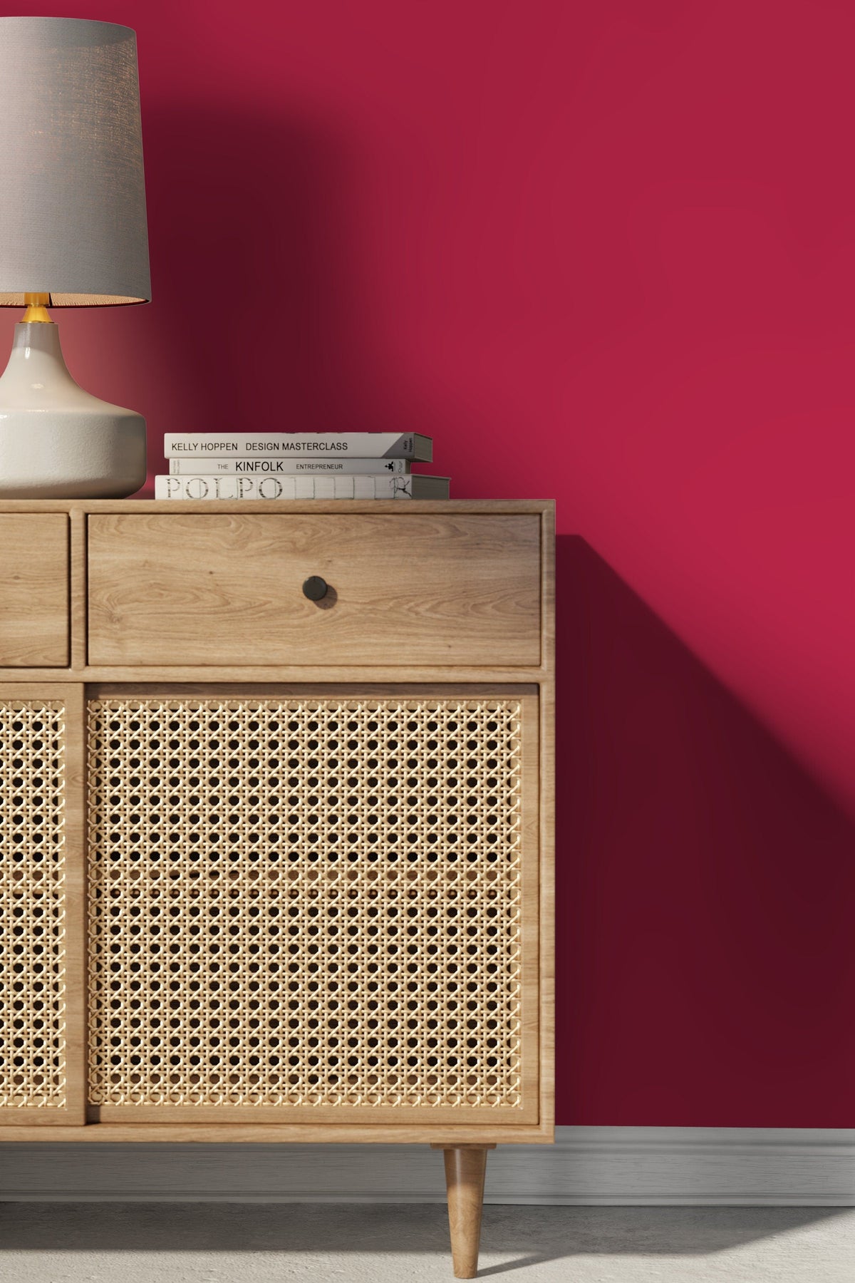 Bright Maroon Wallpaper / Solid Color / Peel and Stick Wallpaper Removable Wallpaper Home Decor Wall Art Wall Decor Room Decor - D455