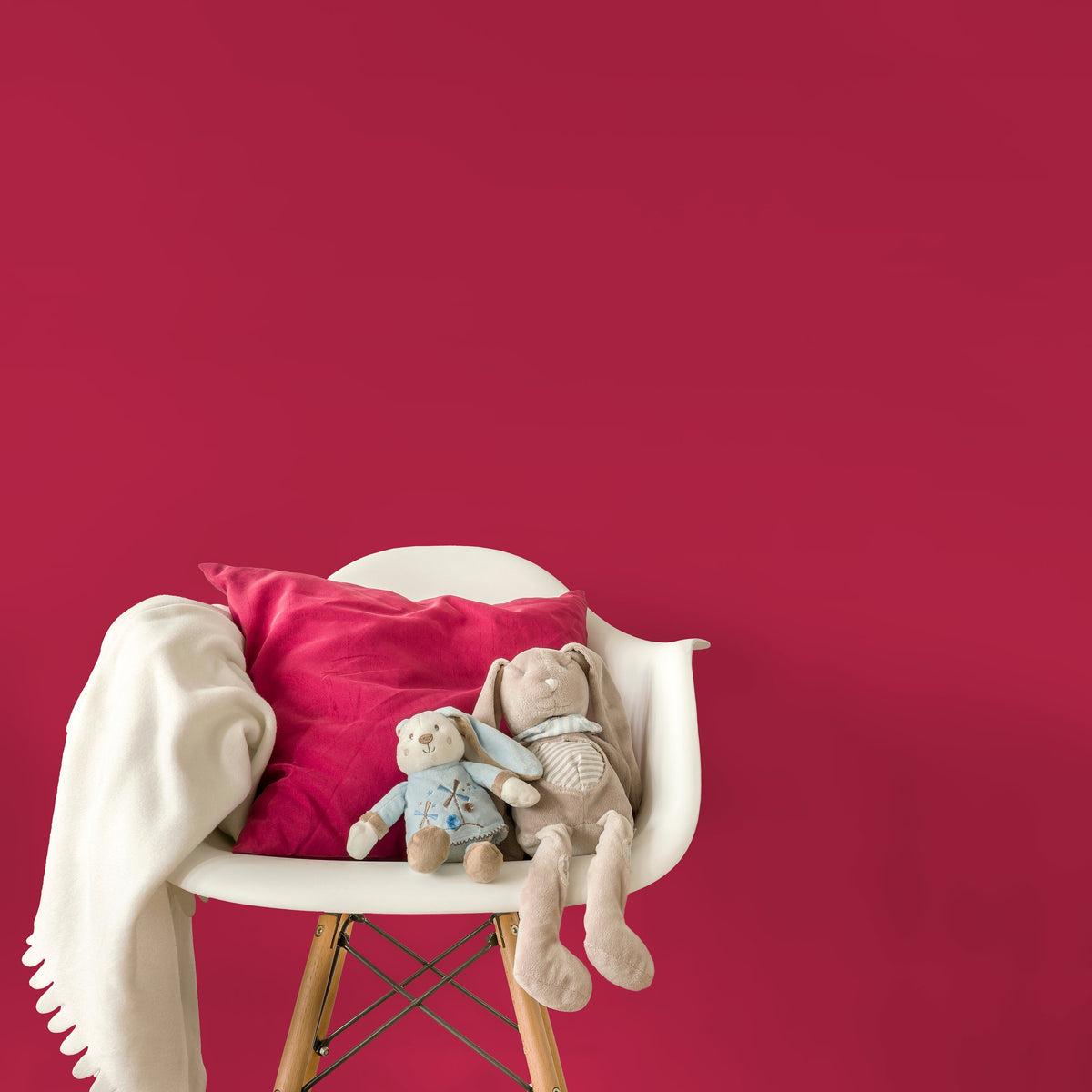 Bright Maroon Wallpaper / Solid Color / Peel and Stick Wallpaper Removable Wallpaper Home Decor Wall Art Wall Decor Room Decor - D455