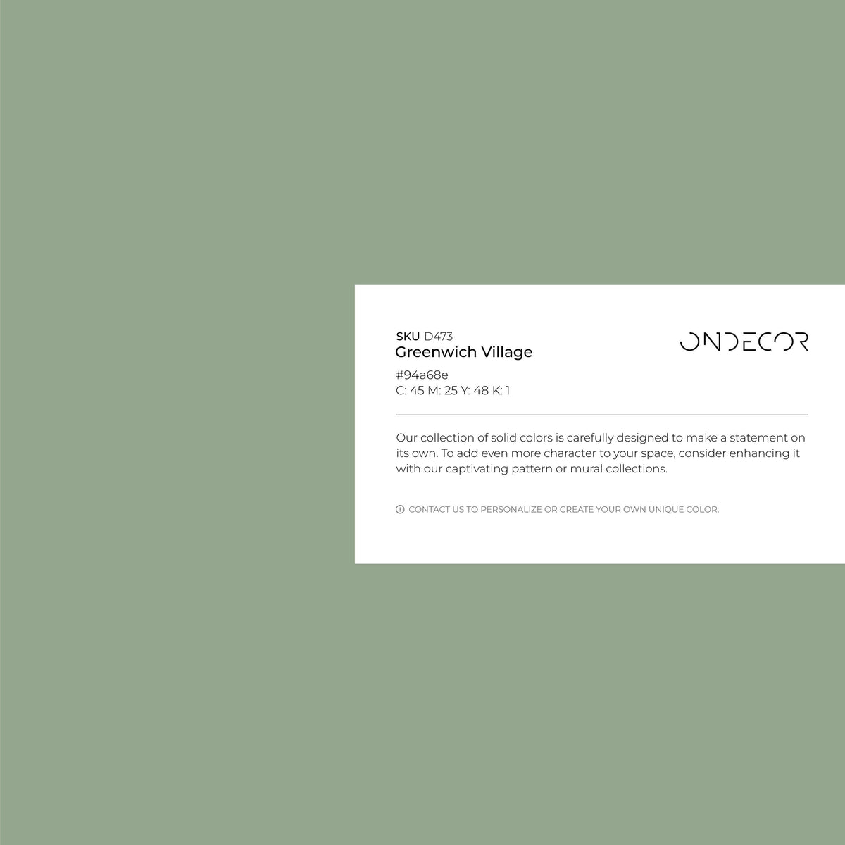 Laurel Green Wallpaper / Solid Color / Peel and Stick Wallpaper Removable Wallpaper Home Decor Wall Art Wall Decor Room Decor - D473