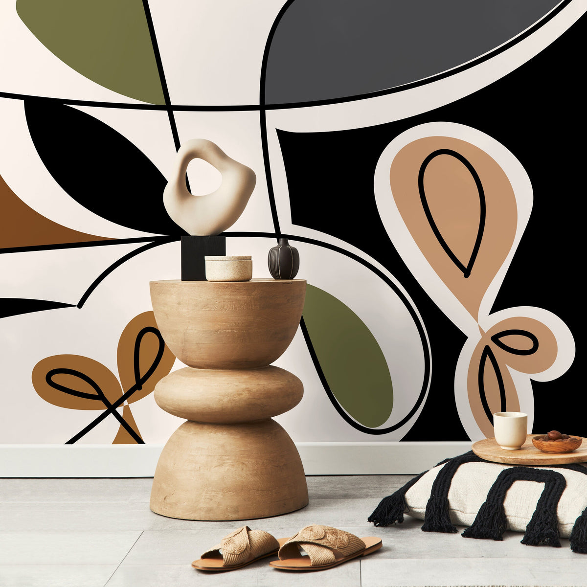 Abstract Modern Wallpaper Unique Mural Peel and Stick Wallpaper Home Decor - D561