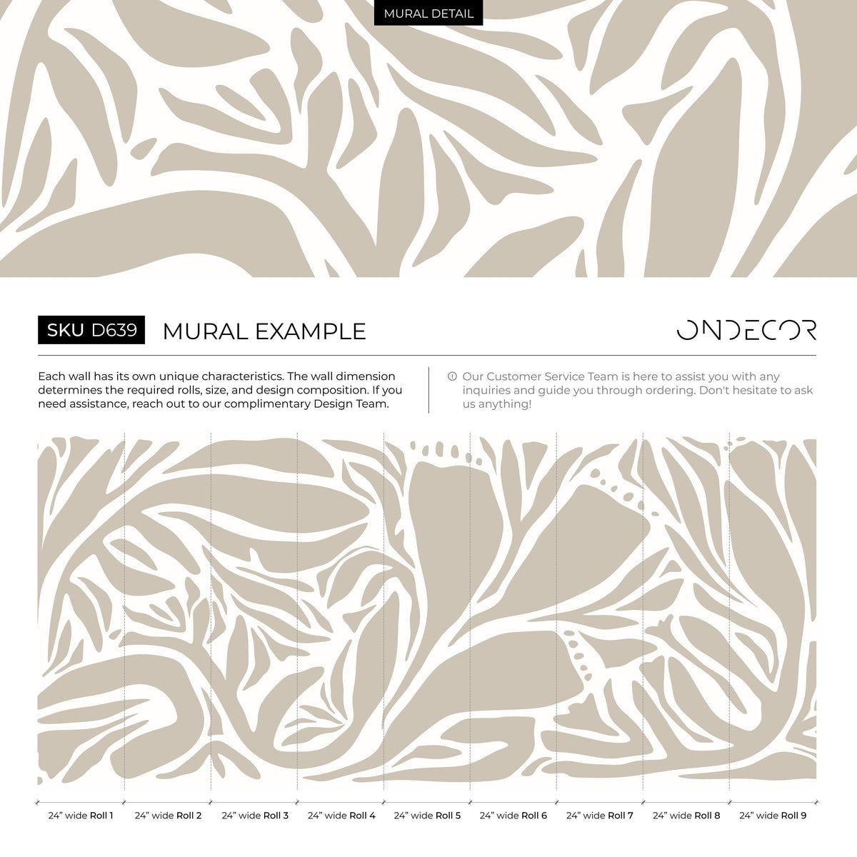 Light Abstract Art Wallpaper Large Boho Wallpaper Peel and Stick and Traditional Wallpaper - D639