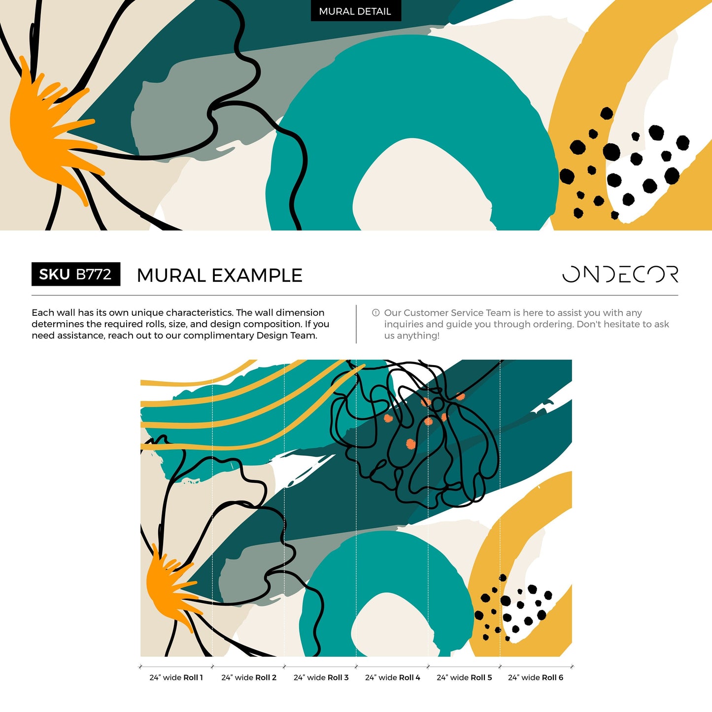 Modern Flower Mural Wallpaper Removable Wallpaper Wall Decor Home Decor Wall Art Printable Wall Art Room Decor Wall Prints - B772