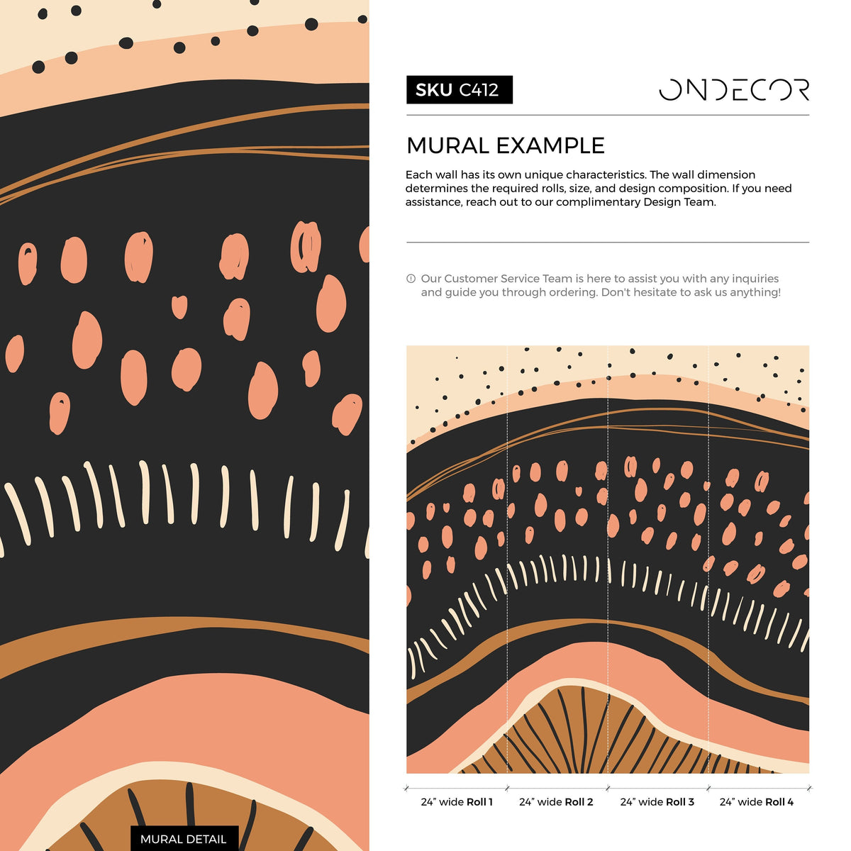 Wallpaper Peel and Stick Wallpaper Removable Wallpaper Home Decor Wall Art Wall Decor Room Decor / Abstract Orange Wallpaper - C412