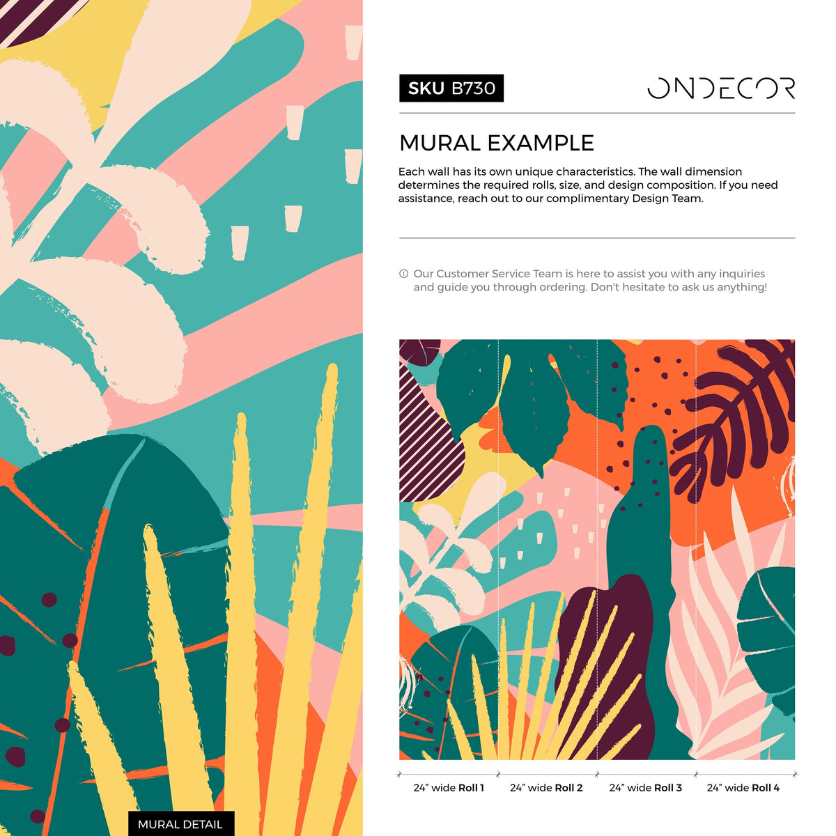 Jungle Mural Wallpaper Removable Wallpaper Wall Decor Home Decor Wall Art Printable Wall Art Room Decor Wall Prints Wall Hanging - B730