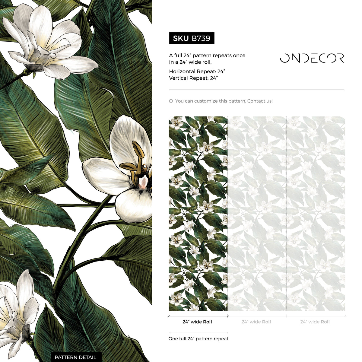 Vintage Floral Wallpaper Removable Wallpaper Home Decor Wall Art Wall Decor Room Decor / Vintage Floral Wallpaper - B739