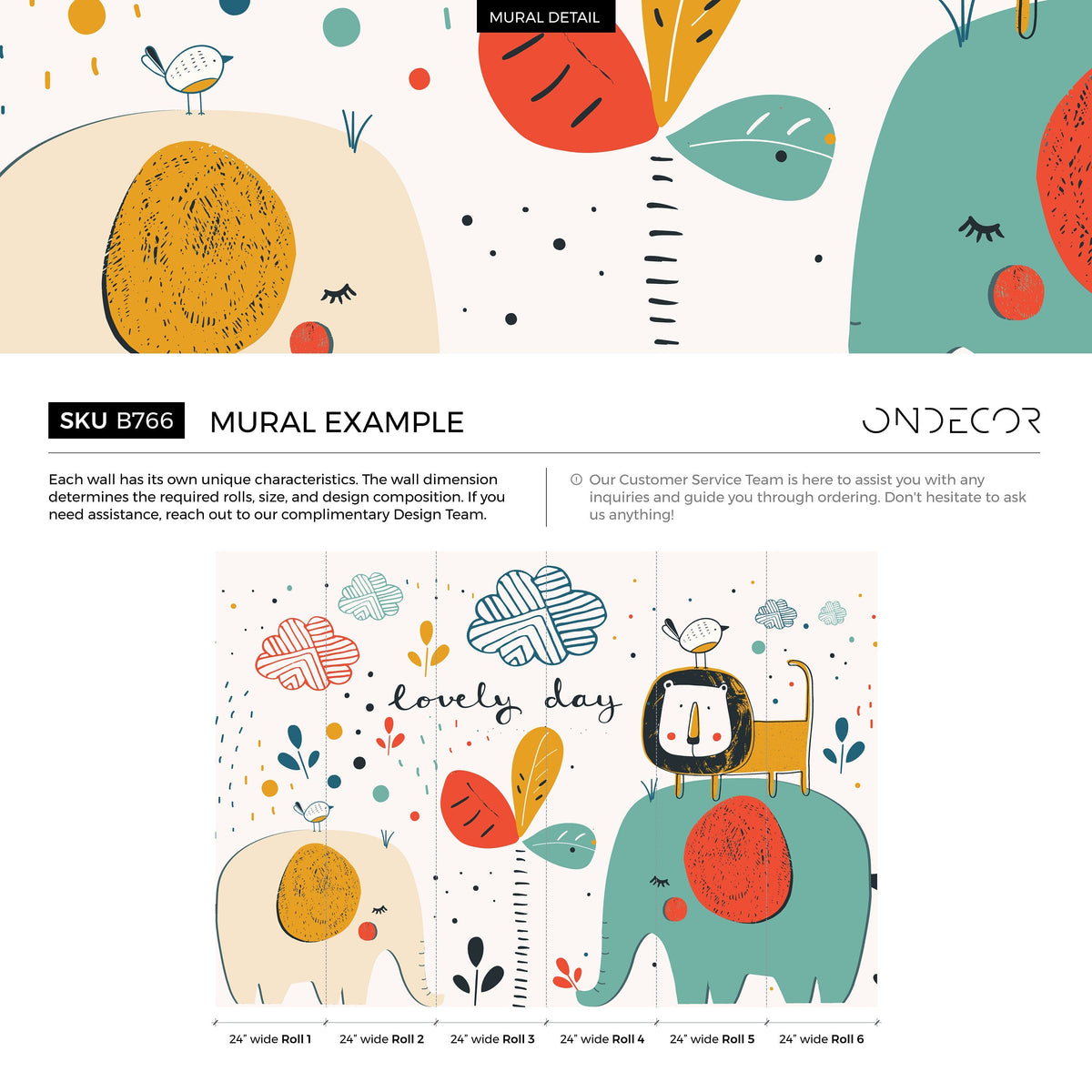 Animals Nursery Wallpaper Removable Wallpaper Peel and Stick Wallpaper Wall Decor Home Decor Wall Art Printable Wall Art Room Decor Wall Prints- B766