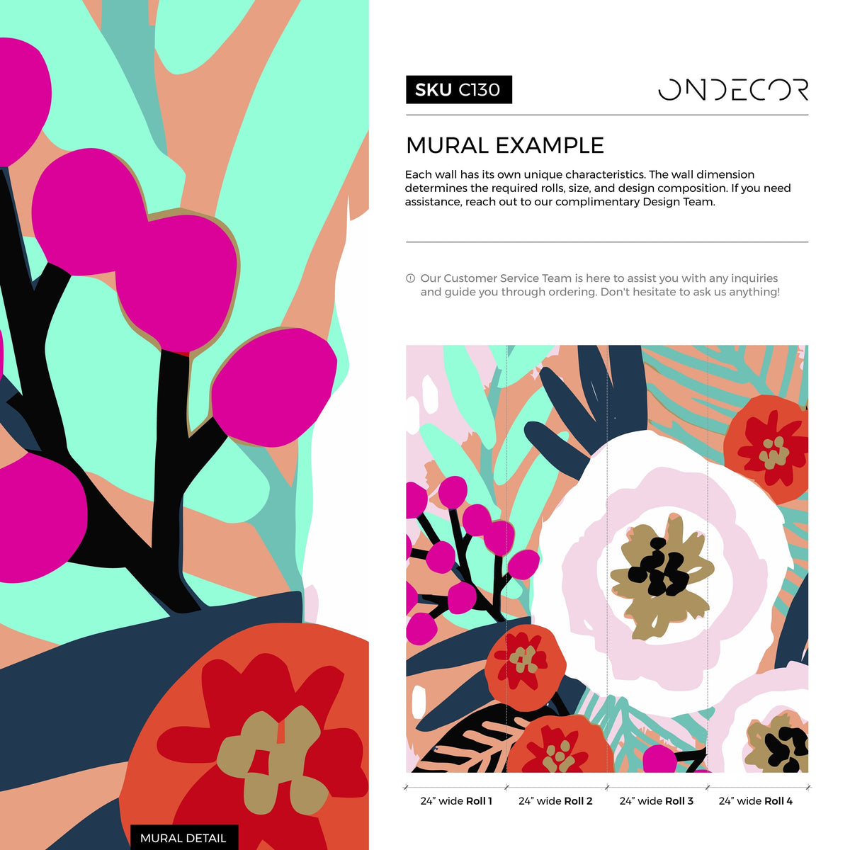 Wallpaper Removable Wallpaper Peel and Stick Wallpaper Wall Decor Home Decor Wall Art Printable Art Room Decor / Flower Contemporary - C130