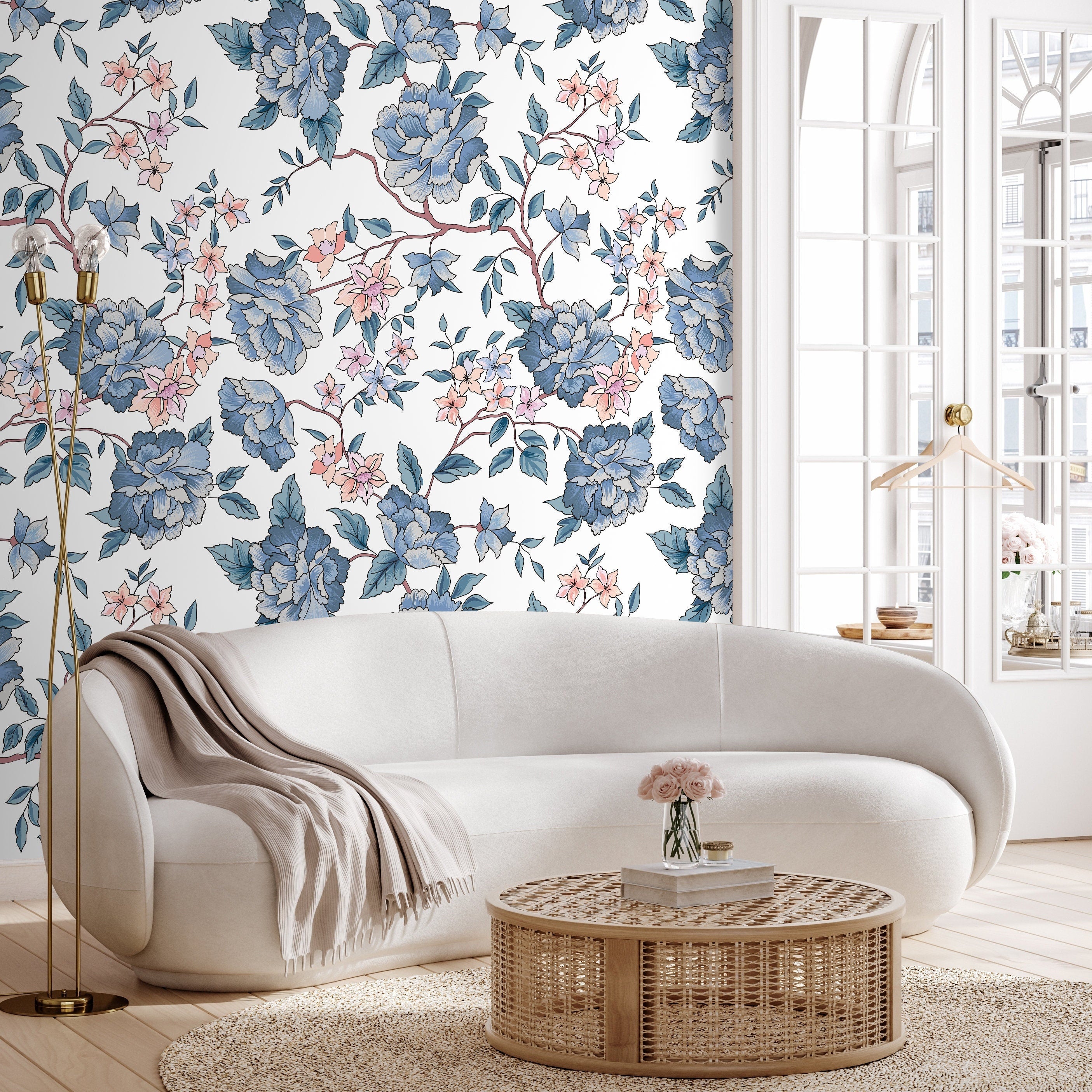Shop Vintage Floral Wallpaper - Removable Wall Decor | A594 – ONDECOR.COM
